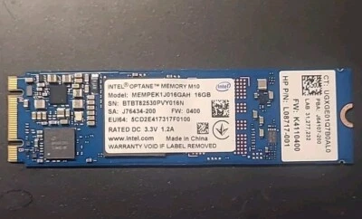 Intel Optane M10 Internal 16GB SSD PCIe 3.0 x2 NVMe M.2 2280 - MEMPEK1J016GAH - Image 1 of 2