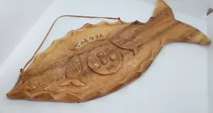 Abbondanza Divina: Statua Pesce in Legno di Ulivo, Miracolo Tabgha - Fatta a Mano in Terra Santa - Foto 1 di 6