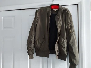 ladies jacket khaki bomber jacket size 10 - Picture 1 of 1