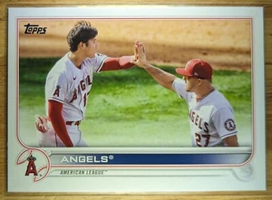2022 Shoati Ohtani Mike Trout Topps #159 Los Angeles Angels Team Card Baseball - Picture 1 of 2