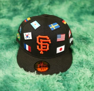 DS RARE New Era Cap San Francisco Giants 59Fifty World Flags All Over Fitted Mütze - Bild 1 von 5