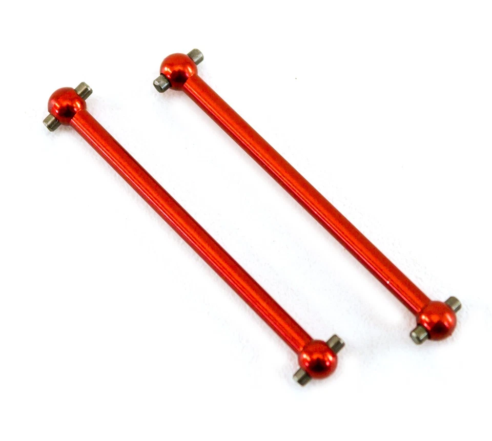 HSP M608 Red Aluminum Dogbone Driveshaft for Redcat Volcano18 Himoto E18XBL - Image 1 of 2