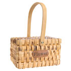  Rattan Portable Flower Basket Woven Baskets with Lids Wicker Handle