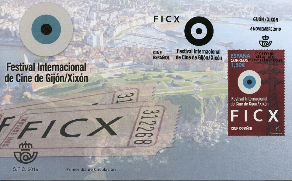 Spain Cinema Stamps 2019 FDC Gijon Xixon International Film Festival 1v Set - Image 1 of 1