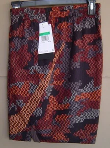 NWT $64 NIKE SWIM Men XL MANTRA CAMO 7" VOLLEY TRUNK SHORT Total Orange NESSC528 - Picture 1 of 8