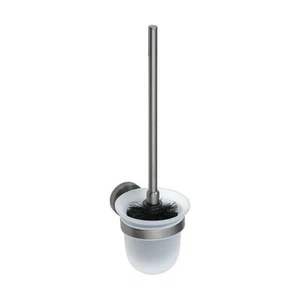 Juego de inodoro BAPHIT gris metálico mate para baño y WC >> para perforar o pegar - Imagen 1 de 2