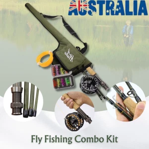 9' Fly Fishing Set 2.7M Rod & Reel Combo Line 5/6 Fly Reel W/Carry Bag & Flies - Picture 1 of 13