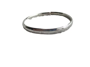 Vintage 925 Sterling Silver Bangle Bracelet 1/4" Wide Made in Italy - Picture 1 of 5