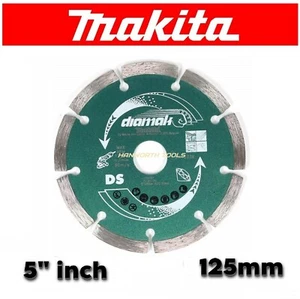 Hoja de diamante Makita 125 mm para hormigón piedra ladrillo mampostería disco de corte de 5 pulgadas - Imagen 1 de 13