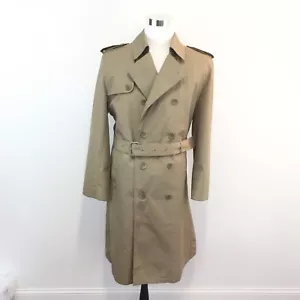 Vtg 70s 80s Oleg Cassini Mens Size 42 L Weather Ready Trench Coat Zip Out Lining - Picture 1 of 1