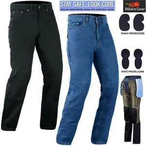 Pantalón vaquero de motocicleta Kevlar totalmente forrado Kevlar DuPont protector CE aramida - Imagen 1 de 21