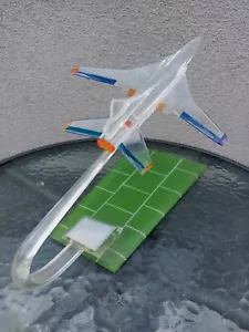 Vintage UdSSR Plexiglas Schreibtisch Souvenirmodell des sowjetischen Jets der... - Bild 1 von 9