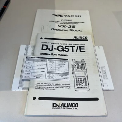 Alinco DJ-G5T/E BEDIENUNGSANLEITUNG & YAESU VX-2E BEDIENUNGSANLEITUNG - Bild 1 von 4