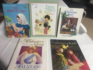Lot 5 Children's CHRISTMAS BOOKS Precious Moments Jesus Max Lucado - Imagen 1 de 1
