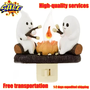 Halloween Ghost Campfire Fire Marshmallow Night Light Small Nightlight Gift - Picture 1 of 7