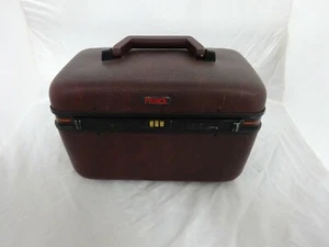 Vintage Prince Brand Travel Train Case Makeup Carrier Mauve Locking Combination - Picture 1 of 10