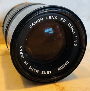 ❤️ LENTE CANON FD 135mm 1:35❤️HECHO EN JAPÓN❤️FUNCIONA MUY BIEN❤️ - Imagen 1 de 7