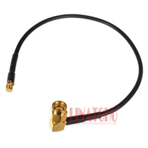 1 pie 30 cm RG174 ángulo recto RP SMA macho a MMCX macho cable puente pequeño - Imagen 1 de 3