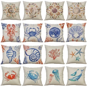 Coastal Jewels Indoor Outdoor Square Throw Pillow Cover Ocean Mandala pillowcase - Picture 1 of 27