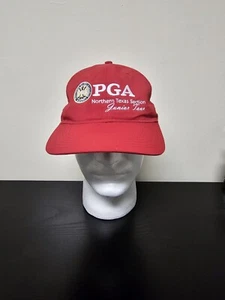 PGA Tournament Hat Junior Golf Tour Northern Texas Section Red Adjustable Caddie - Picture 1 of 7