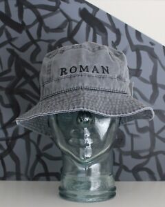 NEW! ROMAN Bucket Hat OG Classic Streetwear Original Grey Denim Wash Adult OSFM