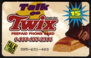 15 m Twix Keksstangen (Mars, Inc.) Talk n' Toss (Exp. 31.12.96) gebrauchte Telefonkarte - Bild 1 von 1