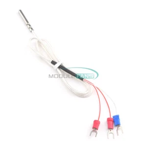 PT100 1m 2m Probe Type Shielded Braide Wire Thermocouple Temperature Sensor - Picture 1 of 22