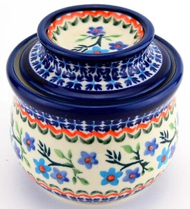 Polish Pottery French Butter Crock from Zaklady Boleslawiec - Picture 1 of 3