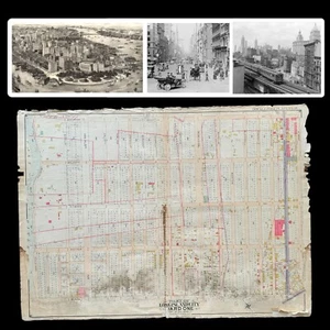 RARE! Original 1903 New York City Long Island Brooklyn Queens NYC Blueprint Map - Picture 1 of 24