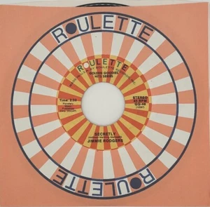 Jimmie Rodgers-Secretly/Oh, Oh I'm Falling In Love Again New & Unplayed 45 MINT - Picture 1 of 4