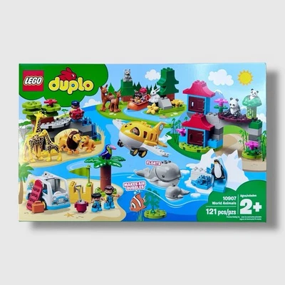 🧱LEGO DUPLO #10907 World Animals Deer Giraffe Whale Panda Lion Retired Set - Image 1 of 4