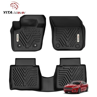 YITAMOTOR 3D Floor Mats for 2013-2016 Ford Fusion Lincoln MKZ All Weather Liners Foto 1 de 4