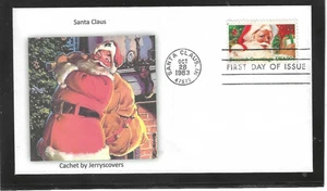 CHRISTMAS SANTA CLAUS FDC 1983 SANTA CLAUS, INDIANA JERRY'S COVERS ONLY 1 MADE - Picture 1 of 1
