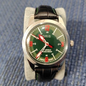 Reloj Oris Envuelto a Mano Cuerda Manual Hecho en Suiza 35mm Verde Nuevo, Sin Caja - Imagen 1 de 8