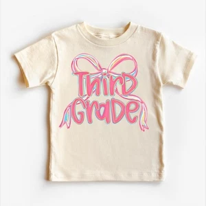 Third Grade Custom Back to School Shirt for Girls – Personalized 3rd Grade Tee - Picture 1 of 6
