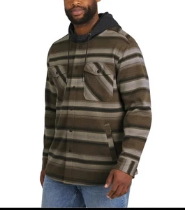 Quiksilver Men's Hooded Shirt Jacket - TAN Size XXL - Picture 1 of 5