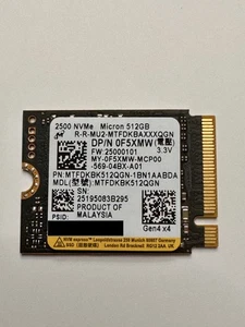 Micron 2500 NVMe 512GB SSD – M.2 2230 – PCIe Gen4 x4 - Bild 1 von 2