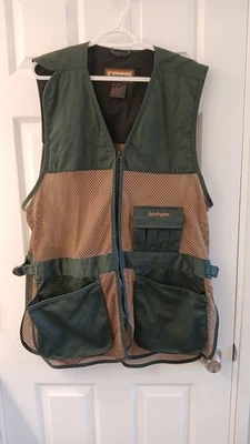 Remington Outdoor Clothing Mesh Hunting Vest – Size XXL – Tan & Green Canvas - Image 1 of 4