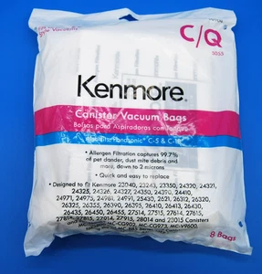 Paquete de 8 bolsas para aspiradoras Kenmore C/Q 5055 - Imagen 1 de 3