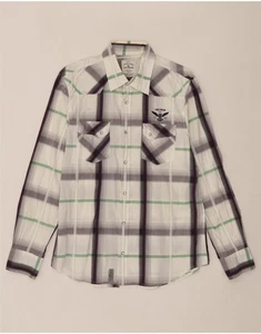 TOM TAILOR Mens Shirt Large White Check Cotton DN07 - Picture 1 of 3