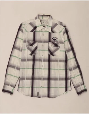 TOM TAILOR Mens Shirt Large White Check Cotton DN07 - Image 1 of 3