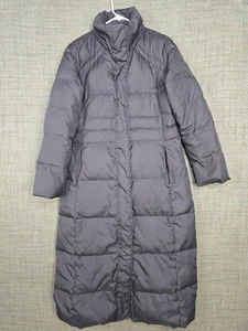 Calvin Klein Womens puffer Coat Medium Black Full Lenght Button Zipper - Picture 1 of 10