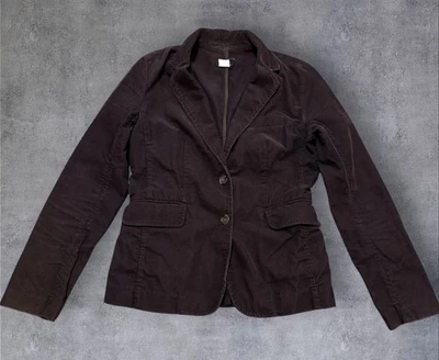 J Crew Blazer Women’s 4 Brown Corduroy Jacket Two Button Long Sleeve 100% Cotton - Image 1 of 4