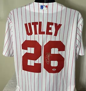 CHASE UTLEY AUTOGRAPHED SIGNED PHILLIES JERSEY PSA / DNA AUTHENTICATED - Picture 1 of 4