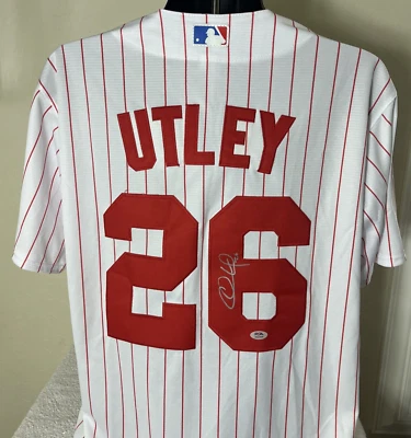 CHASE UTLEY AUTOGRAPHED SIGNED PHILLIES JERSEY PSA / DNA AUTHENTICATED - Image 1 of 4