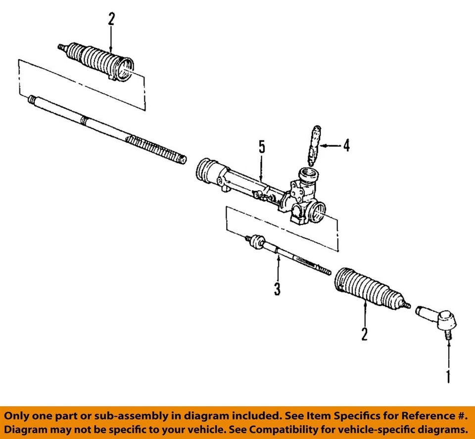 Engranaje de dirección contorno Ford OEM 97-02 - Varilla de amarre exterior F7RZ3A130AA Foto 1 de 1
