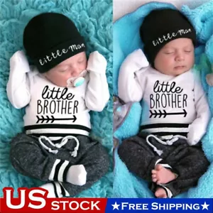 Newborn Baby Boy Girl Tops Romper Bodysuit Jumpsuit Pants Outfits Clothes Sets - Picture 1 of 18