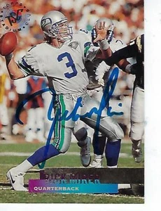 RICK MIRER FIRMADO 1995 TOPPS STADIUM CLUB #271 - SEATTLE SEAHAWKS - Imagen 1 de 1