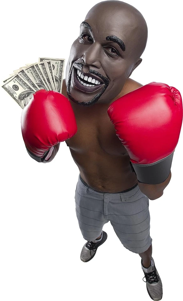 Money Mask Famous Boxer Legend Fancy Dress Halloween Adult Costume Accessory - Image 1 of 1