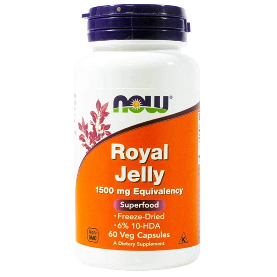 "NOW Foods Royal Jelly 1500mg, 60 Capsules"